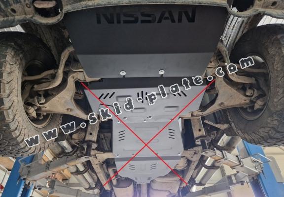 Steel radiator skid plate for Nissan Navara D40