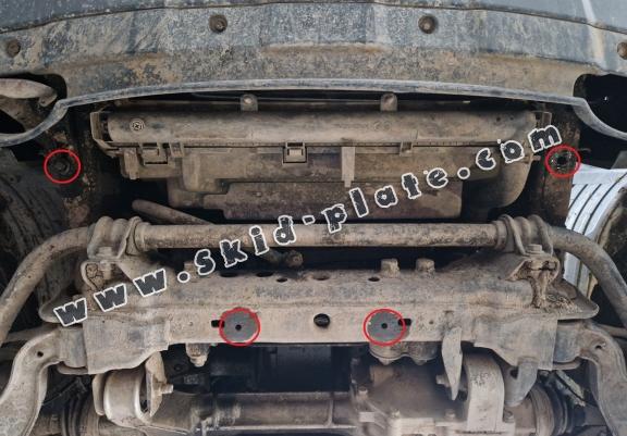 Steel radiator skid plate for Nissan Navara D40