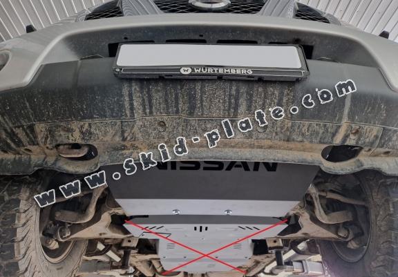 Steel radiator skid plate for Nissan Navara D40