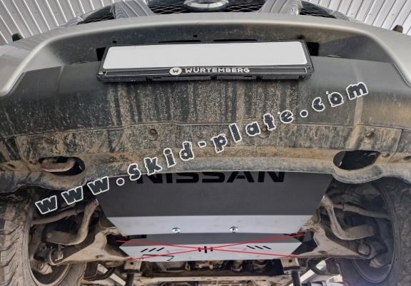 Steel radiator skid plate for Nissan Navara D40