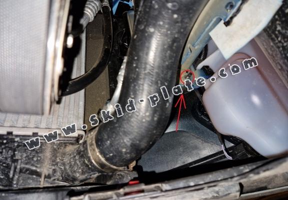 Steel skid plate for Ford Fiesta VII