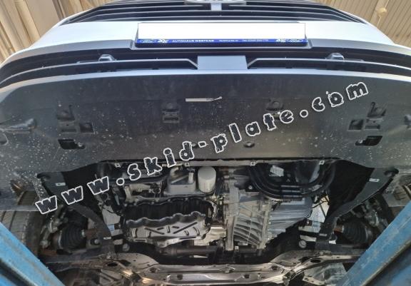 Aluminum skid plate for the protection of the engine and the gearbox for Ford Transit Custom