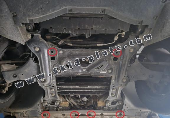 Aluminum skid plate for the protection of the engine and the gearbox for Skoda Enyaq