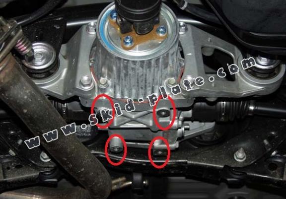 Aluminum diferential skid plate for Toyota Rav4