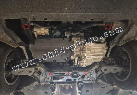 Steel skid plate for the protection of the engine and the gearbox for Skoda Octavia 3 - automatic gearbox