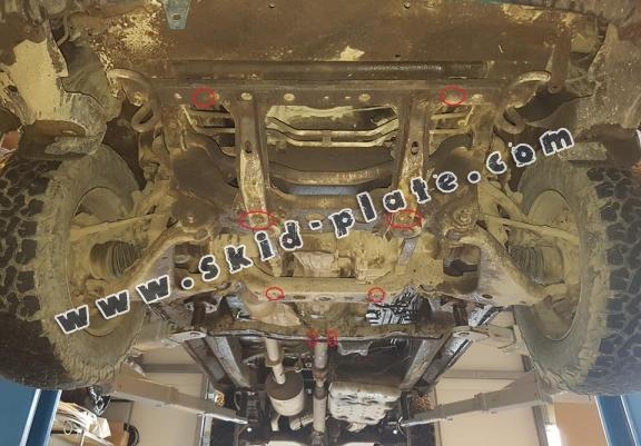 Steel gearbox skid plate for Toyota Hilux Revo