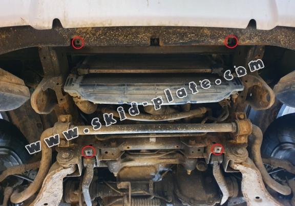 Steel radiator skid plate for Mitsubishi L200