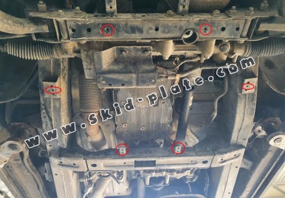 Steel gearbox skid plate for SsangYong Rexton