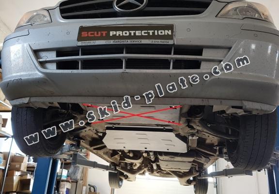 Steel gearbox skid plate for Mercedes Vito W639 - 2.2 D 4x2