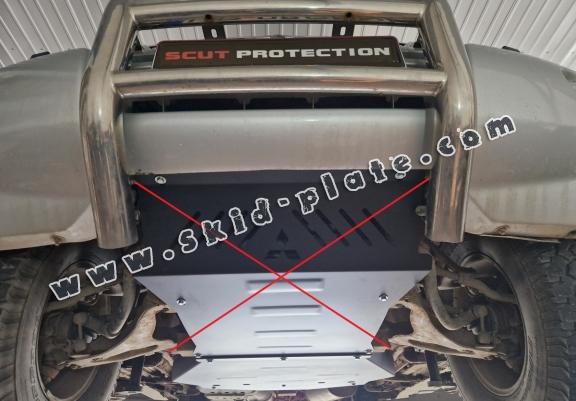 Steel gearbox skid plate for Mitsubishi Pajero 4 (V80, V90)