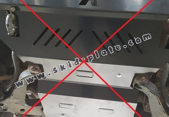 Steel gearbox skid plate for Mitsubishi Pajero 3 (V60, V70)