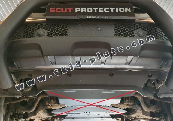 Steel gearbox skid plate for Nissan Navara NP300 - D23