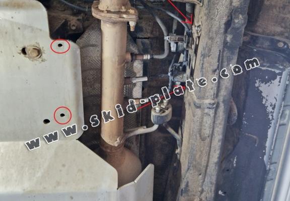 Aluminum DPF sensor skid plate  for Toyota Hilux