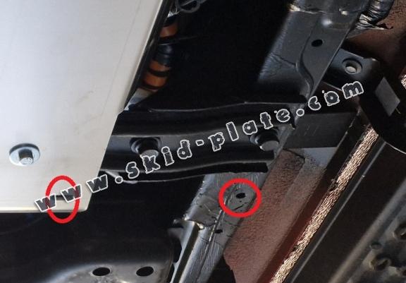 Aluminum fuel filter skid plate for Ford Ranger Raptor