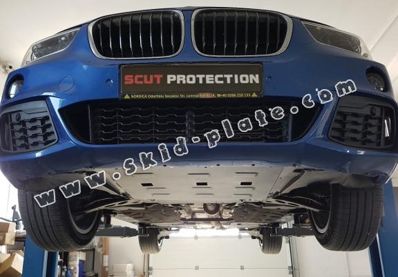 Steel skid plate for the protection of the engine and the gearbox for Mini Clubman