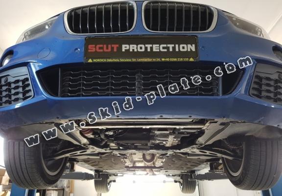 Steel skid plate for the protection of the engine and the gearbox for Mini Clubman