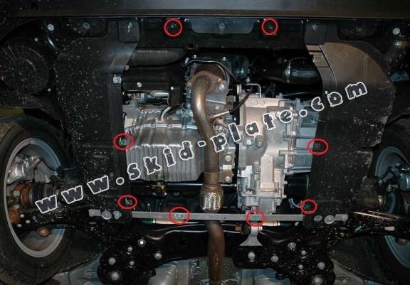 Steel skid plate for the protection of the engine and the gearbox for Lancia Delta 3