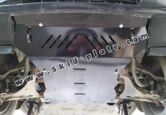 Steel skid plate for the protection of the engine and the radiator for Mitsubishi Pajero 4 (V80, V90)