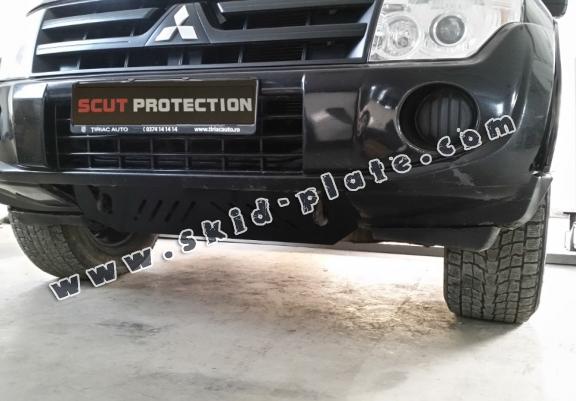 Steel skid plate for the protection of the engine and the radiator for Mitsubishi Pajero 4 (V80, V90)