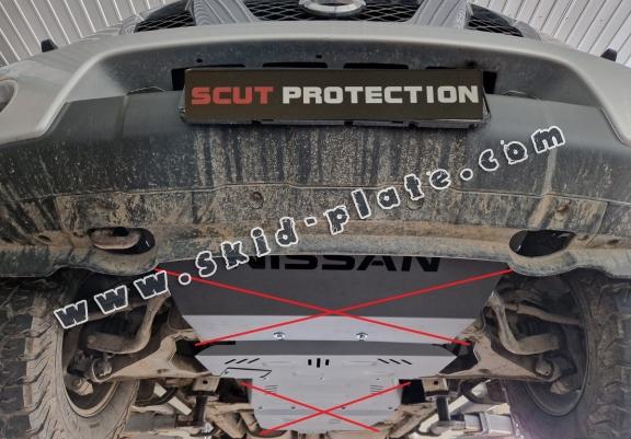 Steel skid plate for Nissan Navara D40