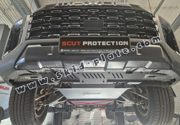 Steel skid plate for the protection of the engine and the radiator for Maxus T60 Max