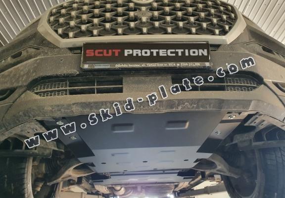 Steel skid plate for SsangYong Rexton