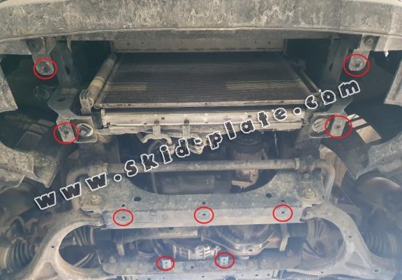 Steel skid plate for SsangYong Rexton