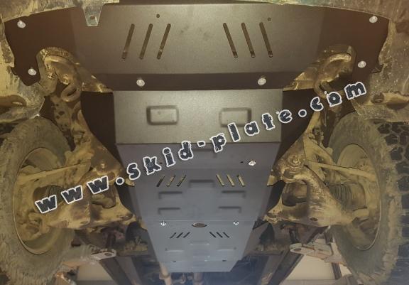 Steel skid plate for the protection of the engine and the radiator for Toyota Hilux