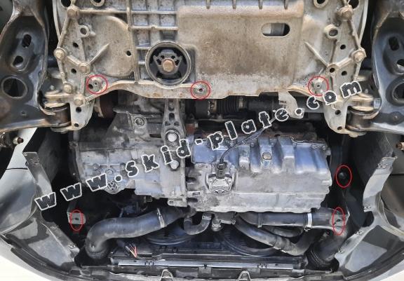 Aluminum skid plate for VW Golf 6