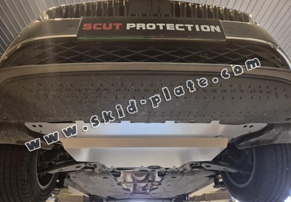 Aluminum skid plate for the protection of the engine and the gearbox for VW Golf 7