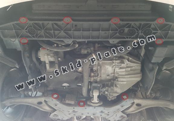 Steel skid plate for the protection of the engine and the gearbox for Hyundai i40