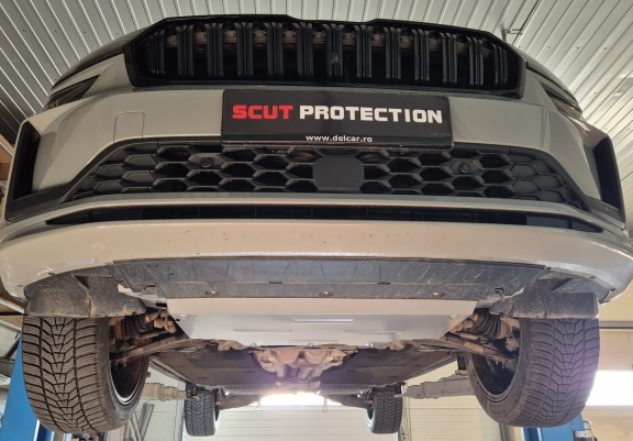 Aluminum skid plate for Skoda Kodiaq