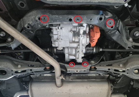 Aluminum diferential skid plate for Toyota Rav4