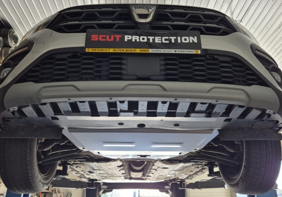 Aluminum skid plate for Dacia Logan