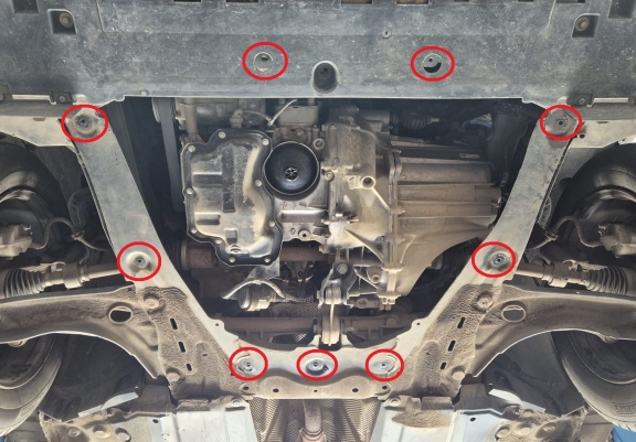 Aluminum skid plate for Dacia Logan