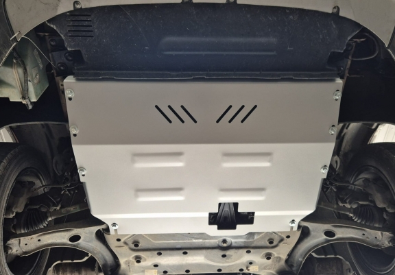 Aluminum skid plate for the protection of the engine and the gearbox for Ford Transit Custom - FWD