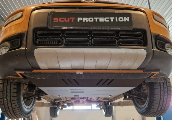 Steel skid plate for Fiat Panda 4x2