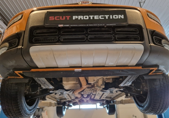 Steel skid plate for Fiat Panda 4x2