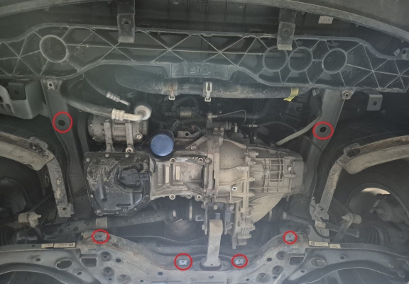 Steel skid plate for Hyundai IX35