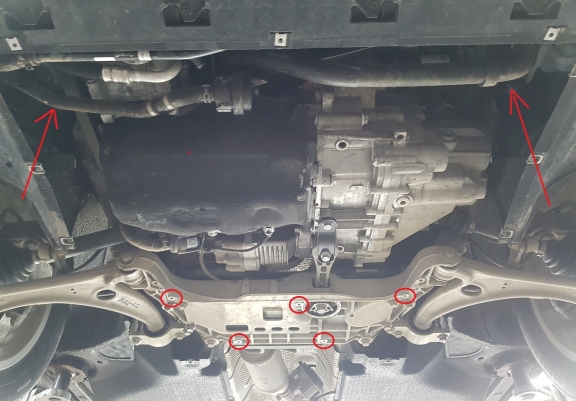 Aluminum skid plate for Audi Q2
