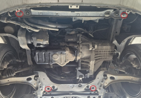 Steel skid plate for Ford Transit Connect