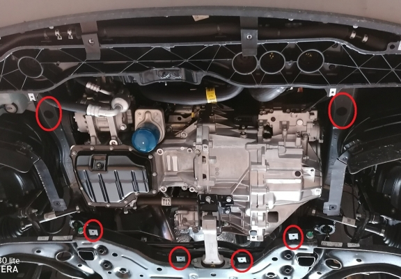 Steel skid plate for Kia Sportage