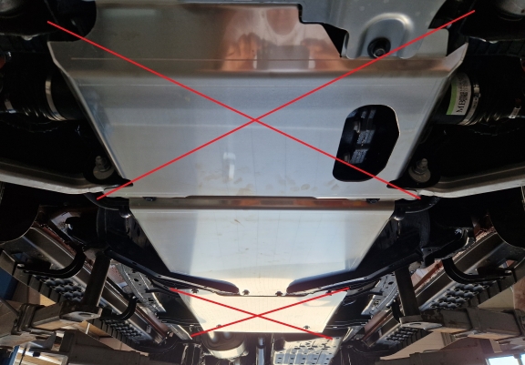 Aluminum gearbox skid plate for Volkswagen Amarok