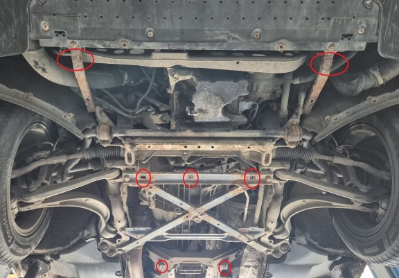 Steel skid plate for Audi A5, diesel