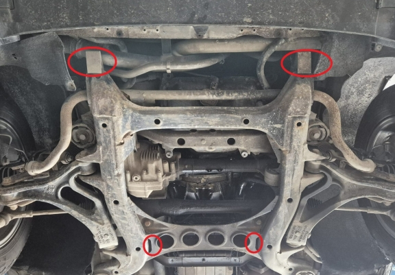 Steel skid plate for Volkswagen Touareg 7L