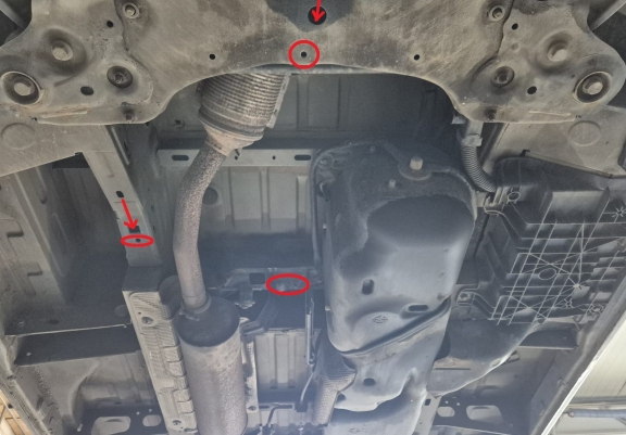 Steel catalytic converter plate/cat lock for Renault Master