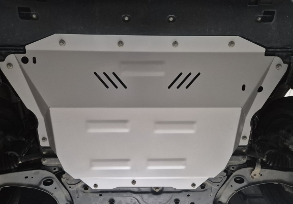 Aluminum skid plate for the protection of the engine and the gearbox for Ford Tourneo Custom