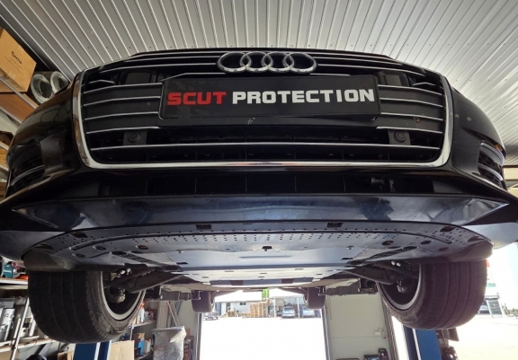 Steel skid plate for Audi A7