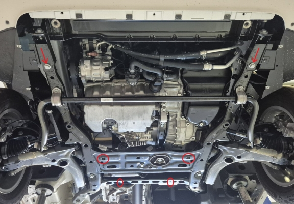 Aluminum skid plate for Vw Crafter