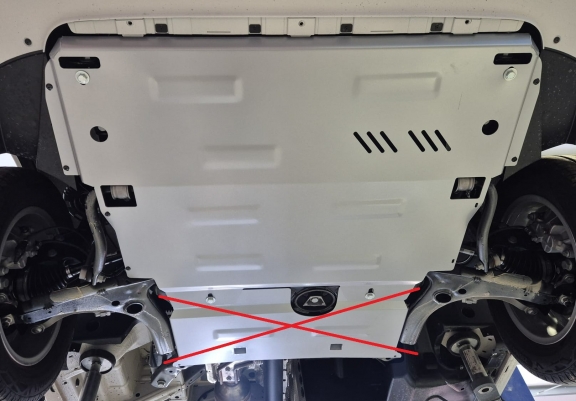 Aluminum skid plate for Vw Crafter
